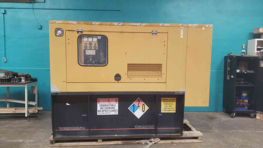 AS-IS Caterpillar Olympian 60kW Diesel Generator Perkins Single Phase 120/240V D60P4S 284 Hrs. (SKU: 113188)