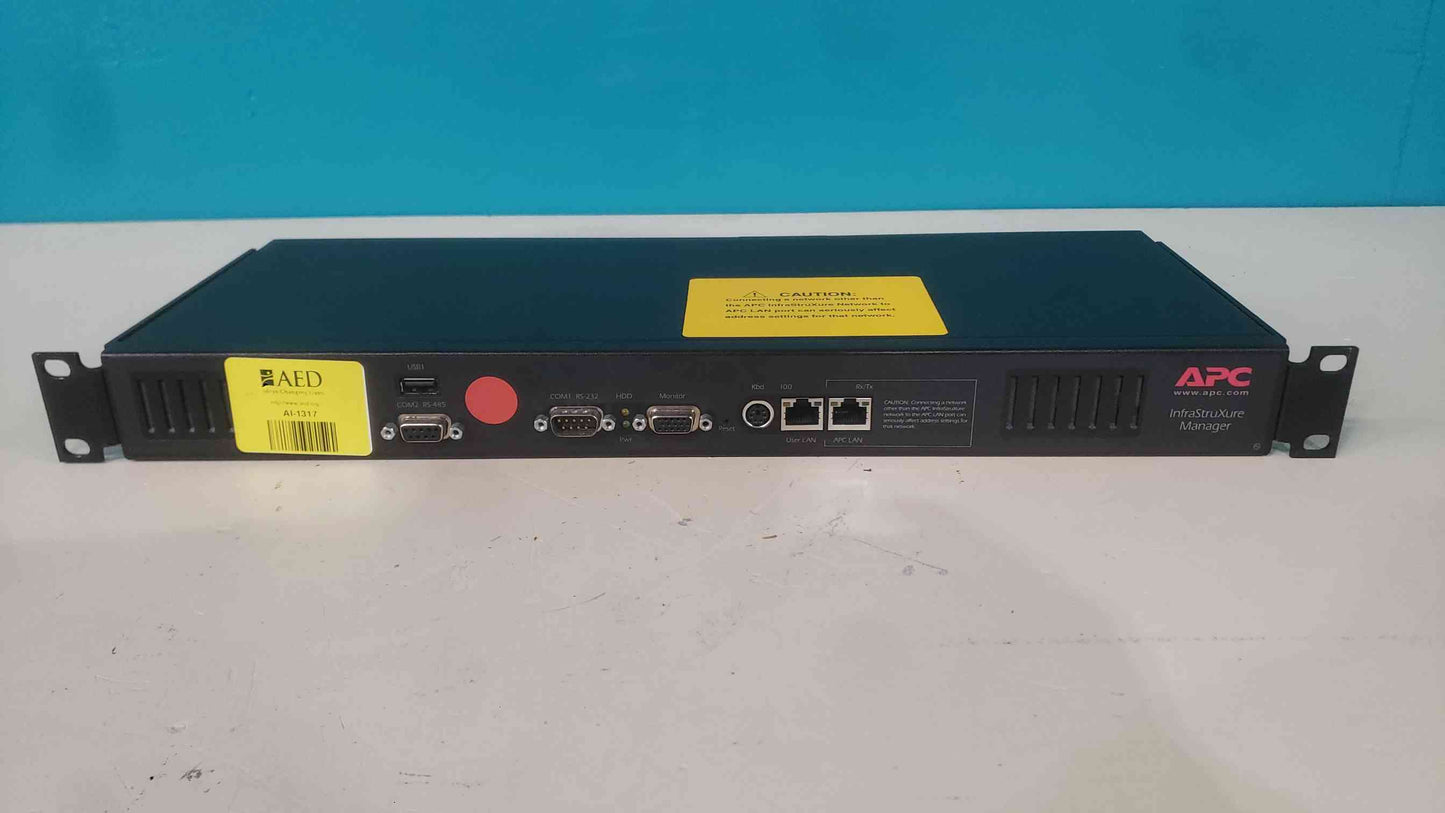 APC AP92200 InfraStruXure Manager Server Centralized UPS PDU Management Appliance 1U Rackmount
