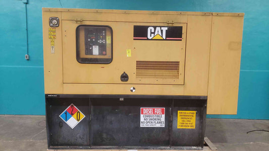 AS-IS 2006 Caterpillar D60-4S 60kW Diesel Generator CAT C4.4 120/240V 1-PH 250A Standby 414 Hrs. (SKU: 113309)