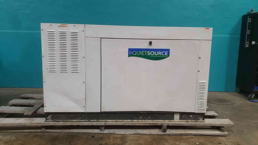 AS-IS 35KW Generac Generator Quiet Source 0054200 120/240V 145.8A 1PH LP Nat Gas (SKU: 113344)