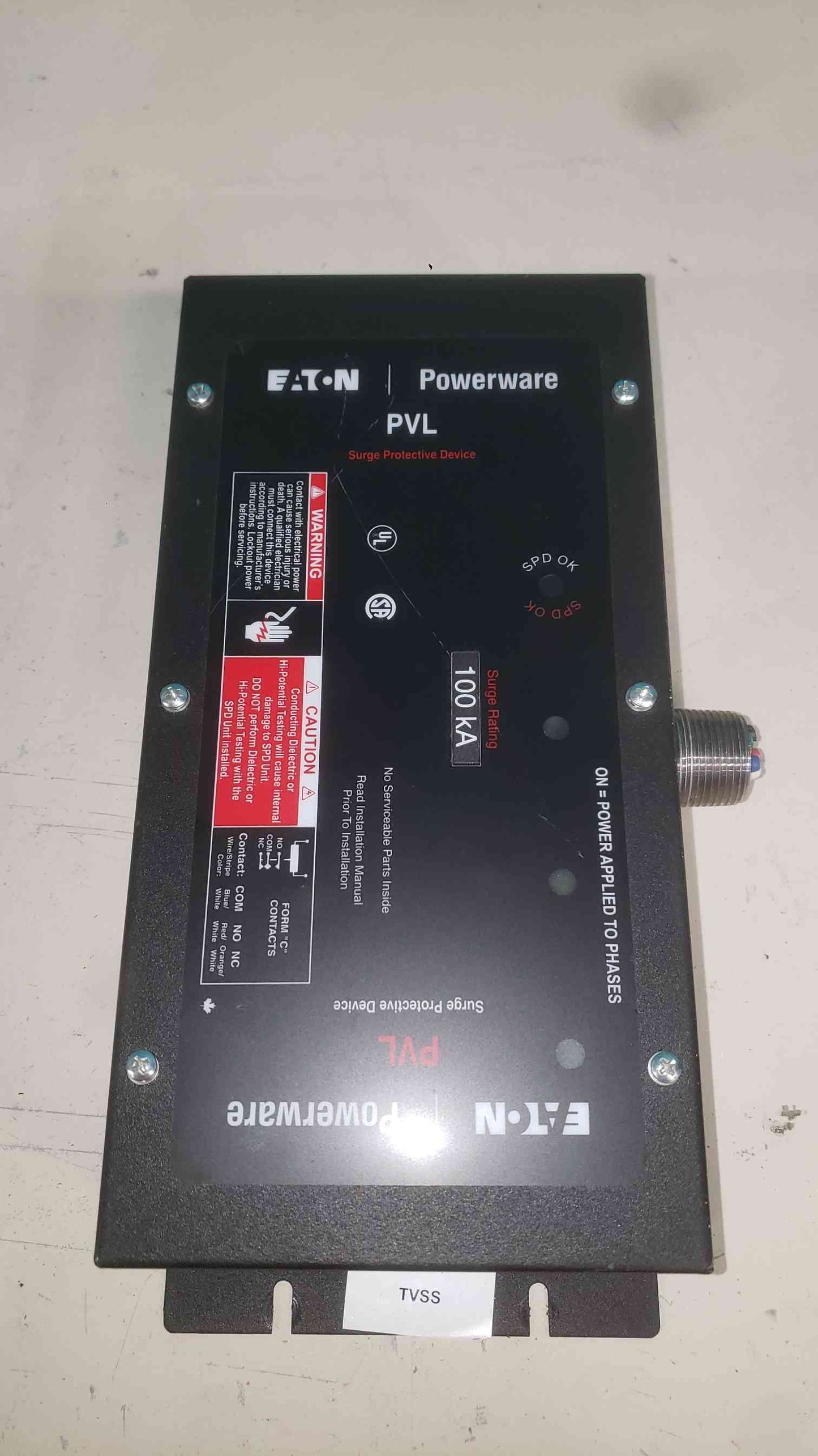 Eaton Powerware PVL100208YK 3 Phase 208V 100 kA Surge Protective Device TVSS SPD (SKU: 113395)