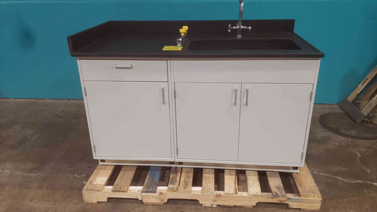 Fisher Hamilton 61" Lab Sink Bundle Faucet Eyewash & Counter Space (SKU: 113487)