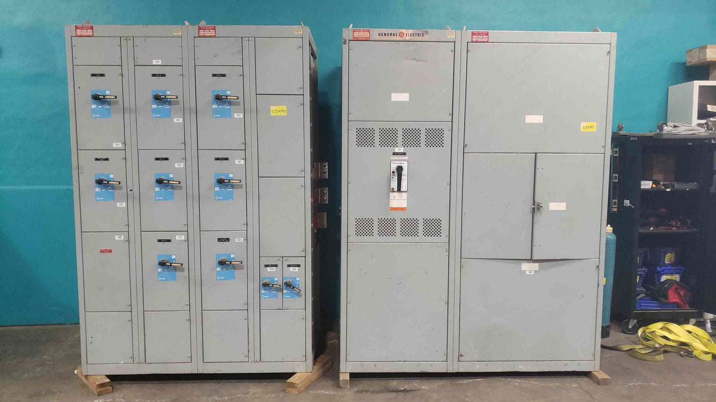 GE AV-Line Switchboard 1600A 480V 3PH 4W 10 Breaker Dist Main Power Break (SKU: 113494)