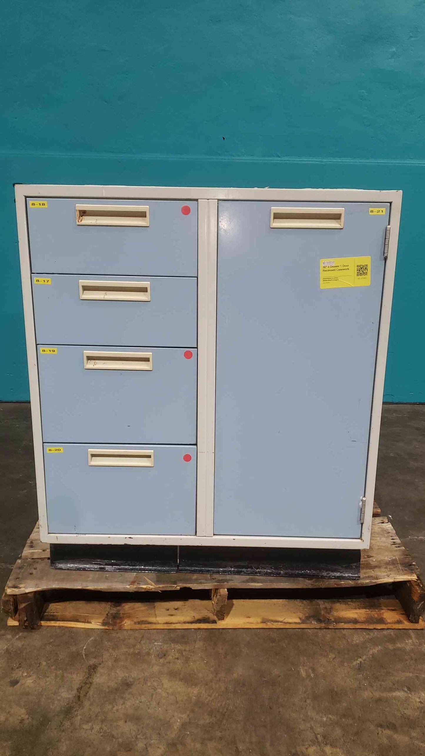 30" 4 Drawer 1 Door Recessed Casework(S6LLST9803)