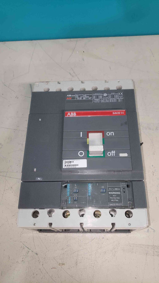 ABB SACE S5N 400A Circuit Breaker 4 Pole 600V PR211 Electronic Trip Unit MCCB (SKU: 113647)