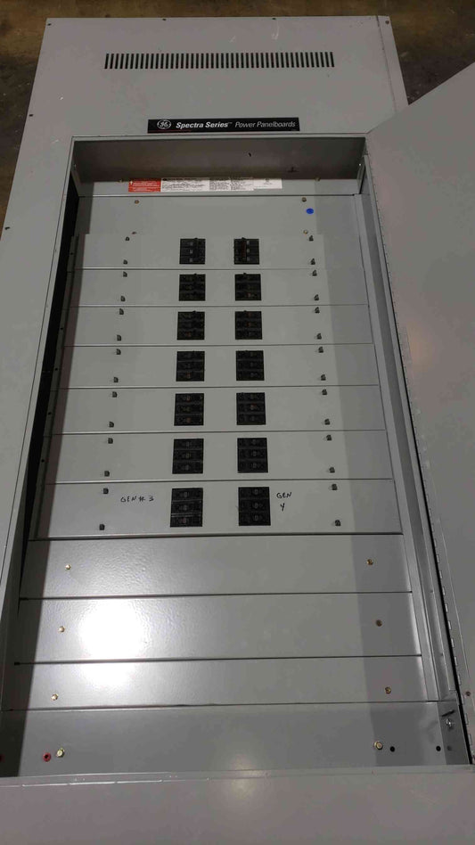 GE Spectra Panelboard APN 600A 208Y/120V 3PH 6x 20A 2x 100A Breakers