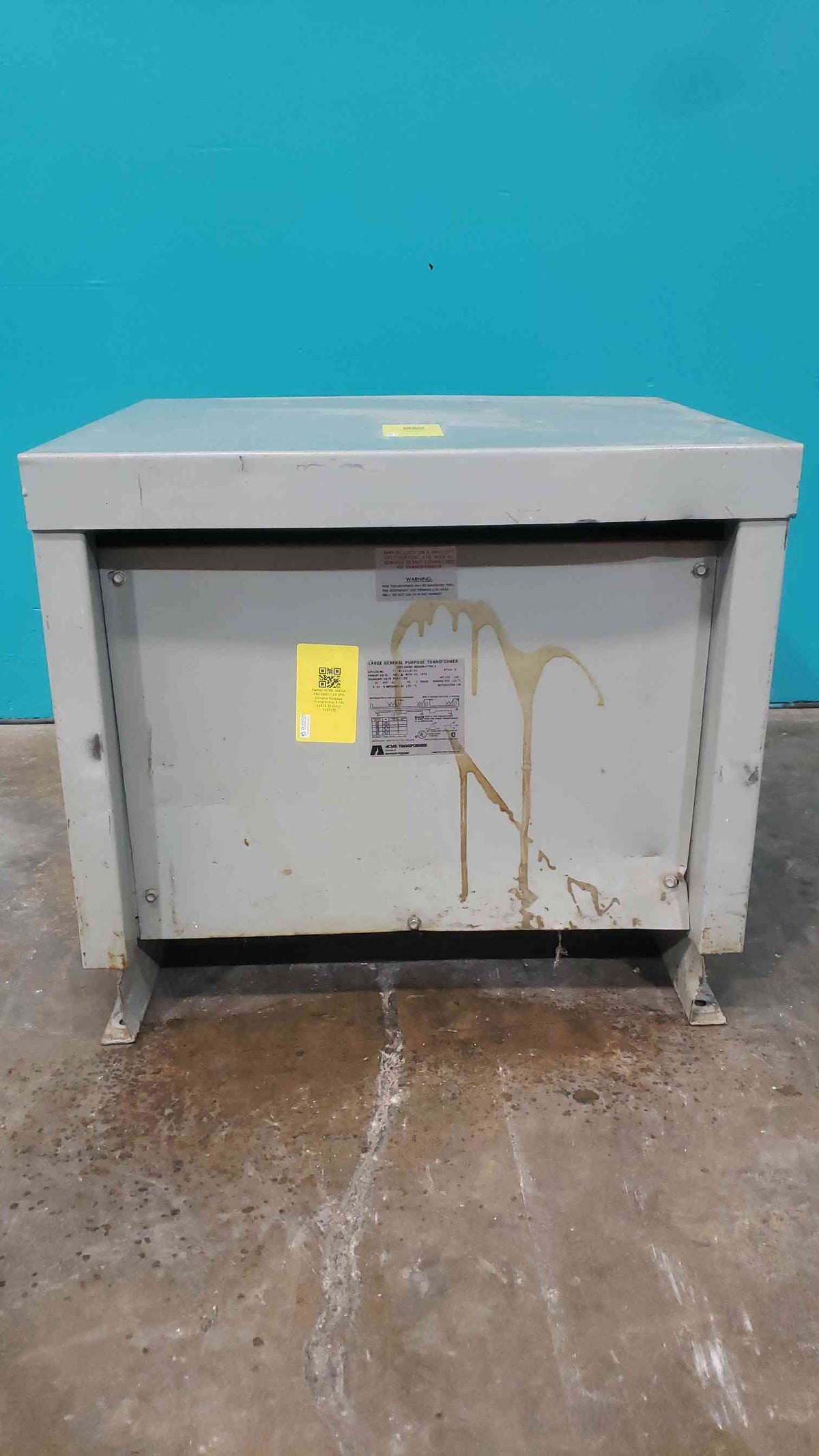 Acme T-1A-53312-3S 30 KVA 3 Phase Dry Type Transformer 480V to 208Y/120V Style G