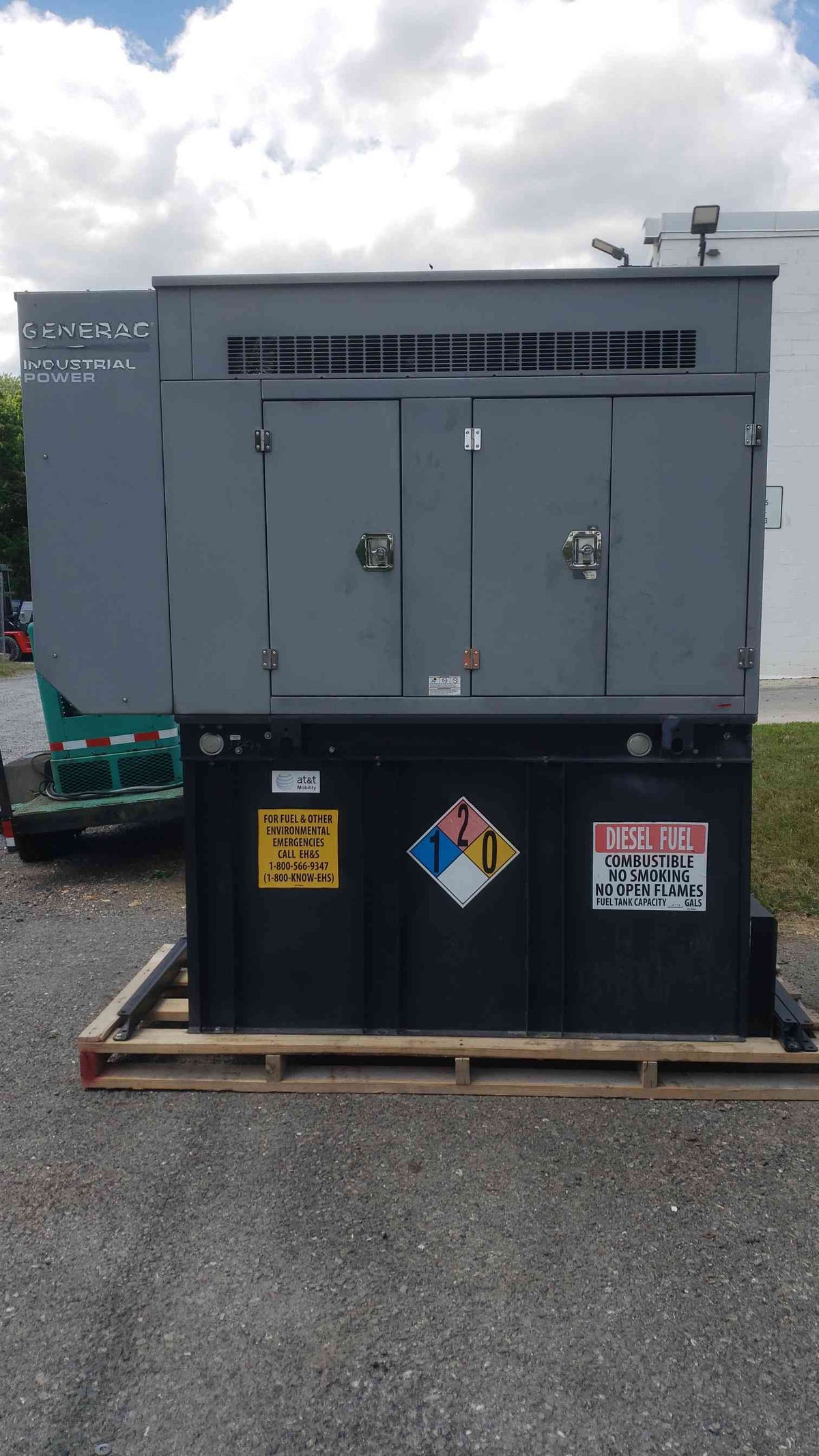 Generac 48kW Diesel Generator 120/240V Single Phase Low 508 Hrs Sound Enclosure