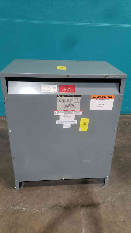 Square D Sorgel 75T3H 75 kVA 3 Phase Isolation Transformer 480V To 208Y/120V 75kVA