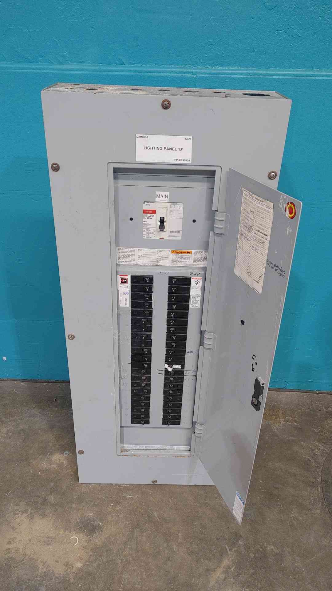 Cutler-Hammer PRL2A 225A Main 480Y/277V 3 Phase 42 Ckt Lighting Panelboard Loaded