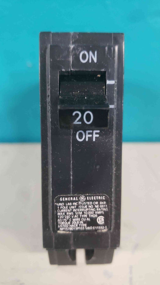 GE 20A 240VAC 1 Pole Circuit Breaker (Sku 113798)