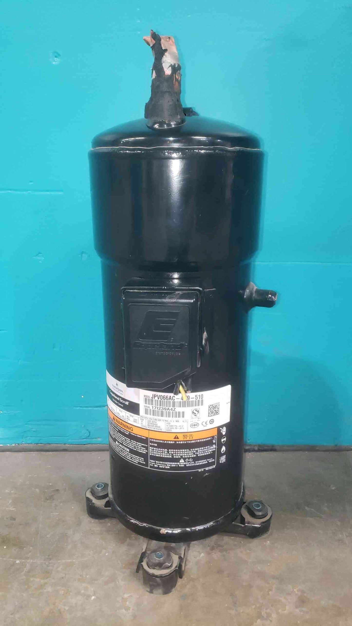 Copeland Scroll 420V Compressor JPV066AC-4X9-510 (SKU: 113850)