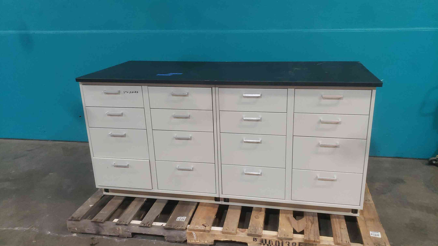 Fisher Hamilton 73" Drawer Casework W/ Black Epoxy Countertop (SKU: 113853)