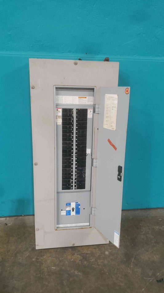 Cutler Hammer PRL1A 225A 240V 3 Phase Panelboard W/ ED3225 Main BAB Breakers