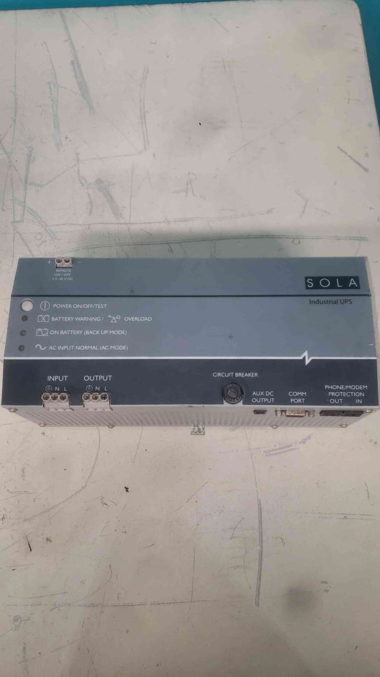 SolaHD SDU 500 Industrial DIN Rail UPS 500VA 120V Emerson 63S-U500-008 Serial DB9