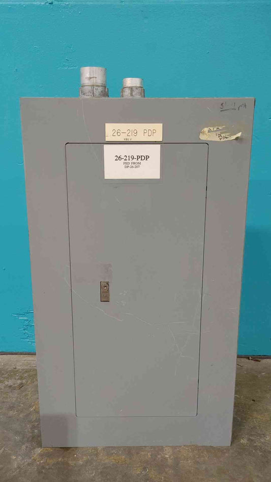 Square D NEHB Panelboard 125A 480V 3PH PDP 100A Main Breaker 2x 20A 3P
