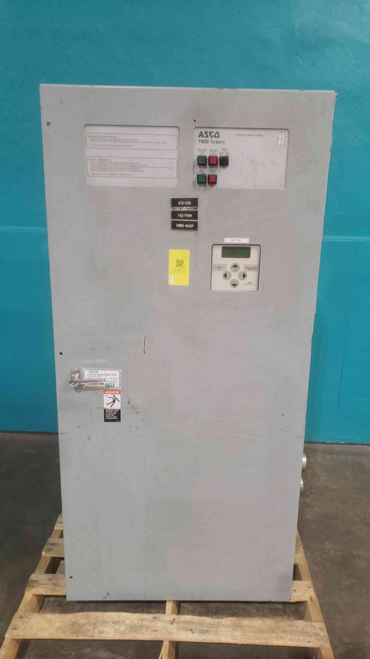 ASCO 7000 Series 600A Automatic Transfer Switch F7ATSA3600C5XC 208V 3PH ATS