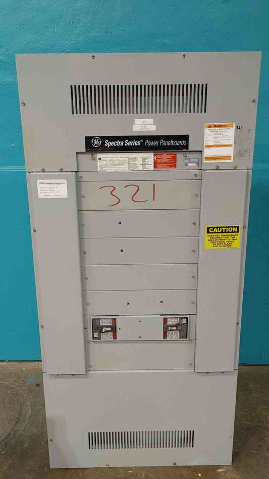 GE Spectra Series 400A, 480V, 3PH, 3W, Bottom Feed Panelbored (Sku 114026)