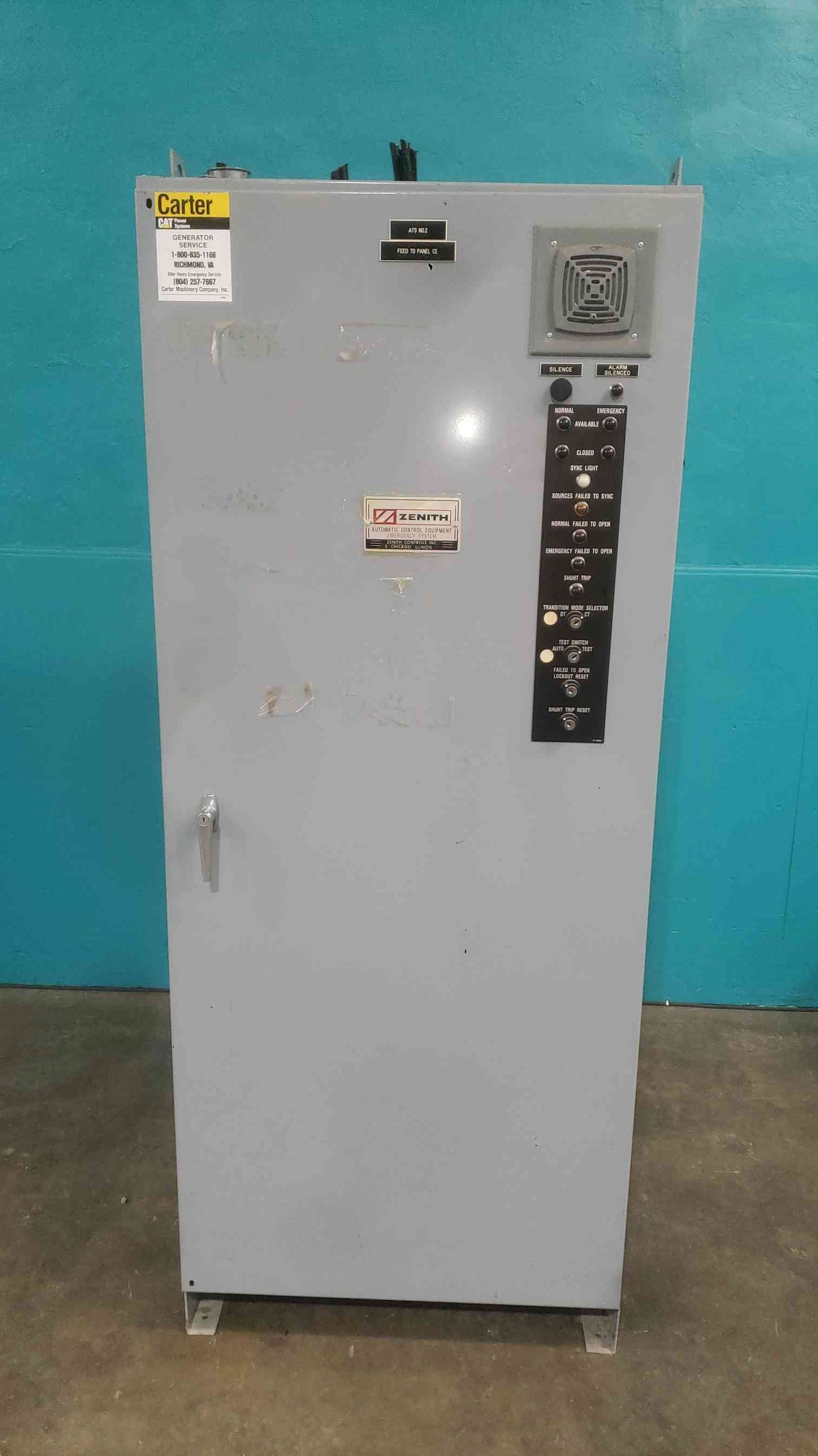 Zenith ZTSCTH40EC-7 Automatic Transfer Switch 400A 480V 3PH 400 Amp Generator ATS