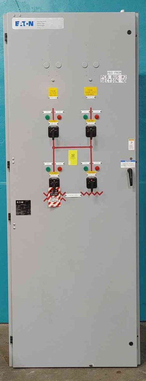 Eaton 2000A VacClad-W 15kV Switchgear Control Cabinet Enclosure Mimic Panel Type VCW