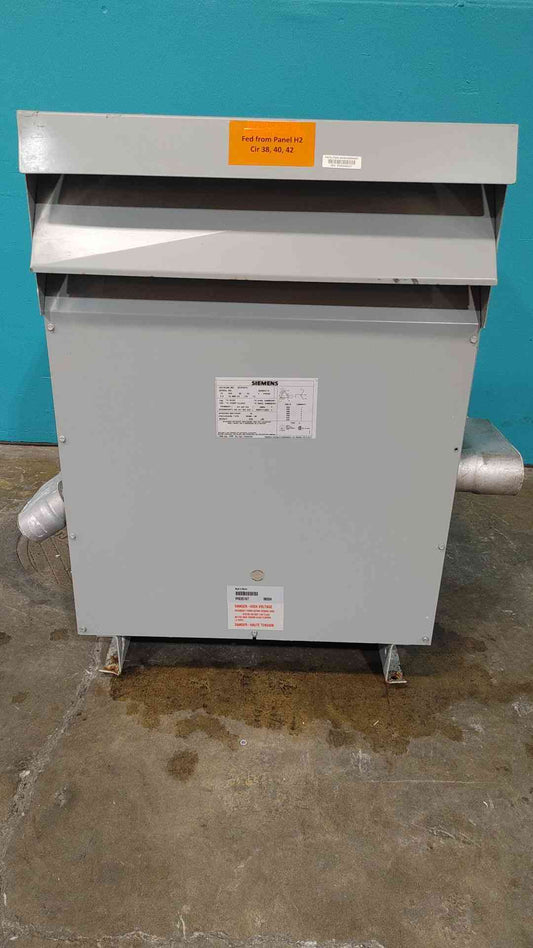Siemens 75 kVA 3 Phase Transformer 480V to 208Y/120V NEMA 3R Dry 3F3Y075