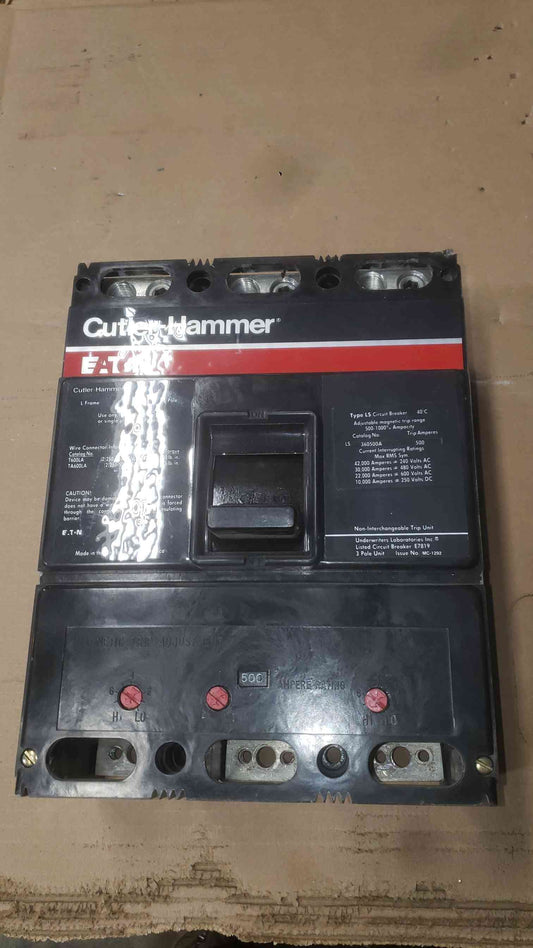 Eaton Cutler Hammer LS360500A 500A 3 Pole 600V L Frame Type LS Circuit Breaker