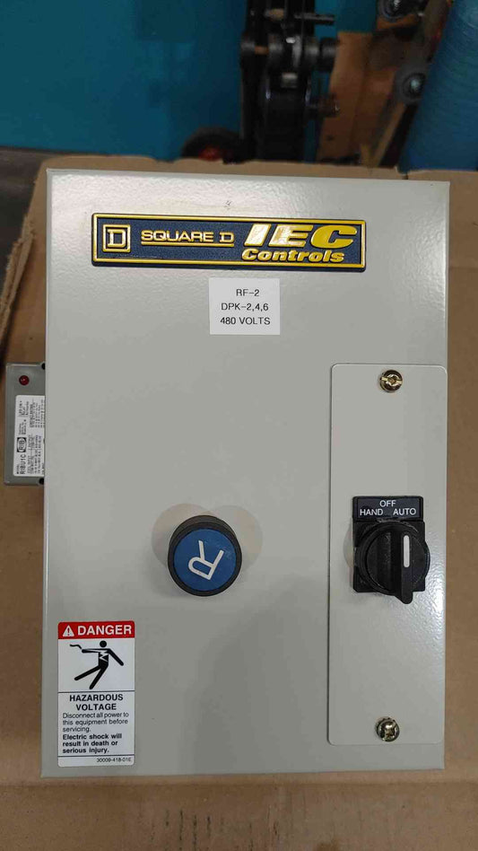 Square D IEC Controls 480V Motor Starter Enclosure HOA Switch Reset DPK-2 RIBU1C