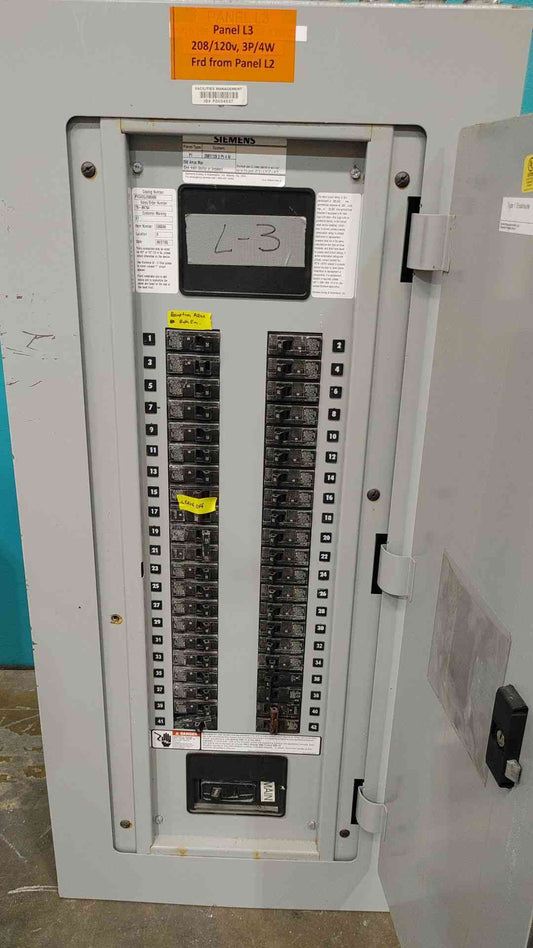 Siemens 250A, 208Y/120V, 3PH, 4W Panelboard (Sku 114136)