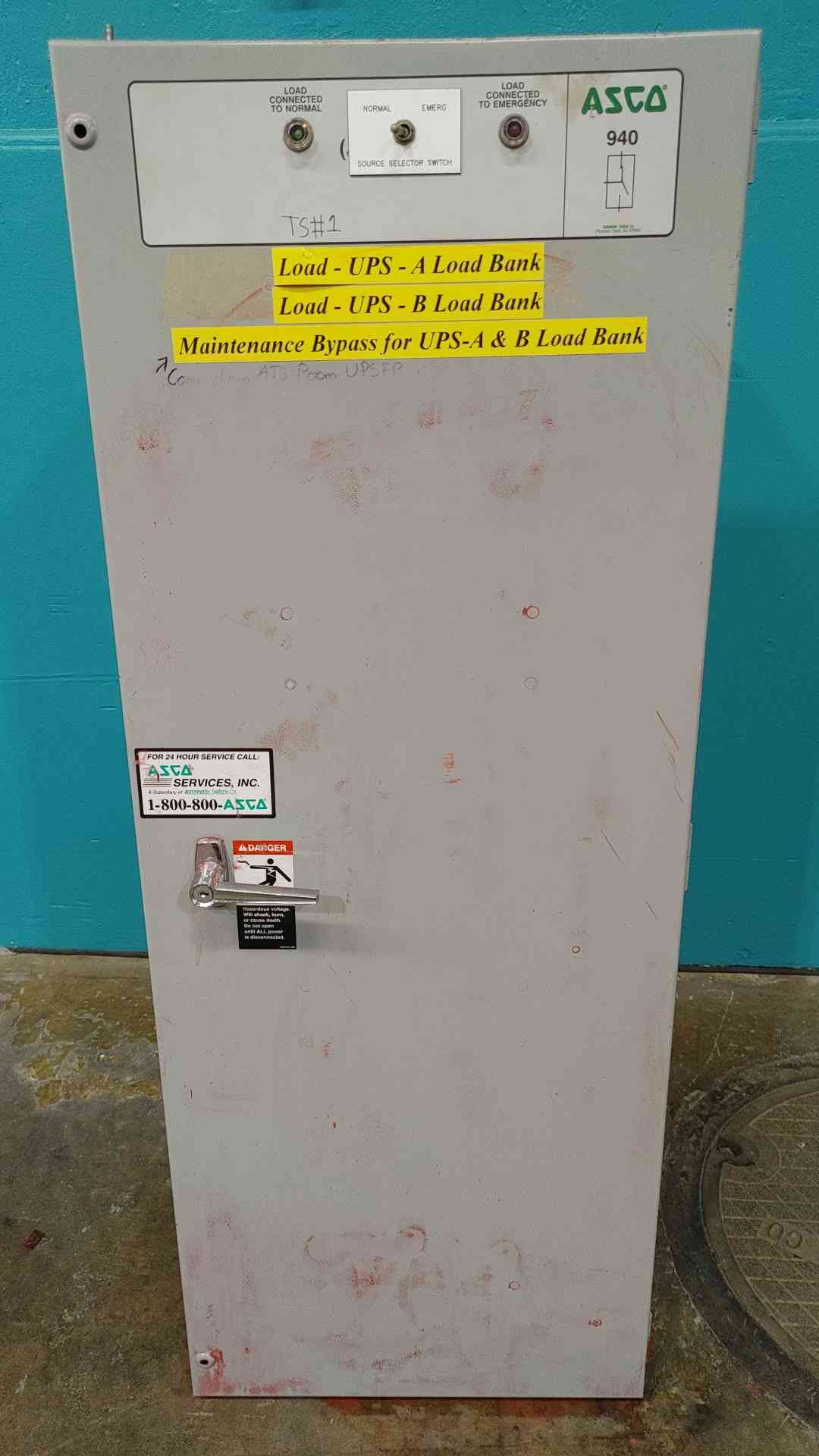 ASCO 940 Automatic Transfer Switch 400 Amp 480Y/277V 3 Phase ATS w/ Control Module