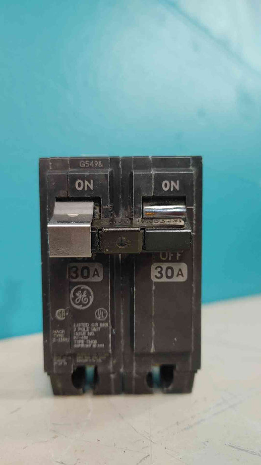 GE THQB2130 30A 2 Pole 120/240V Bolt-On Commercial Breaker THQB 30