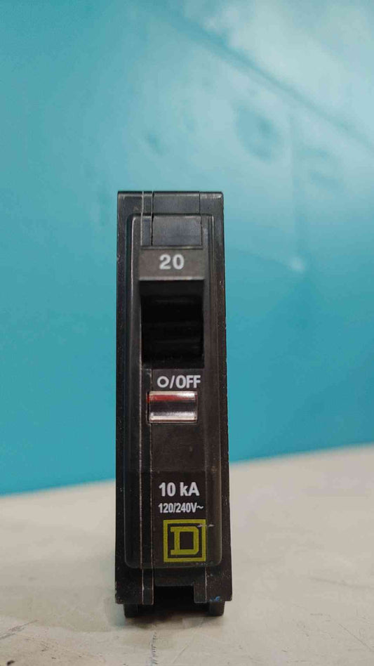 Square D QOB120 20A 1 Pole 120/240V Bolt-On Circuit Breaker Type QOB 20 Amp