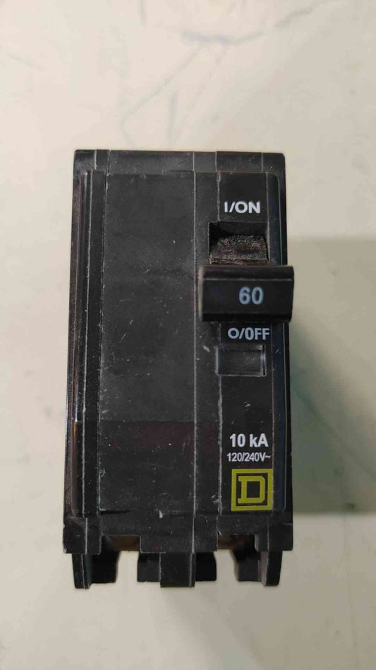 Square D QO260 60A 2 Pole 120/240V Plug-On Circuit Breaker Type QO 60 Amp