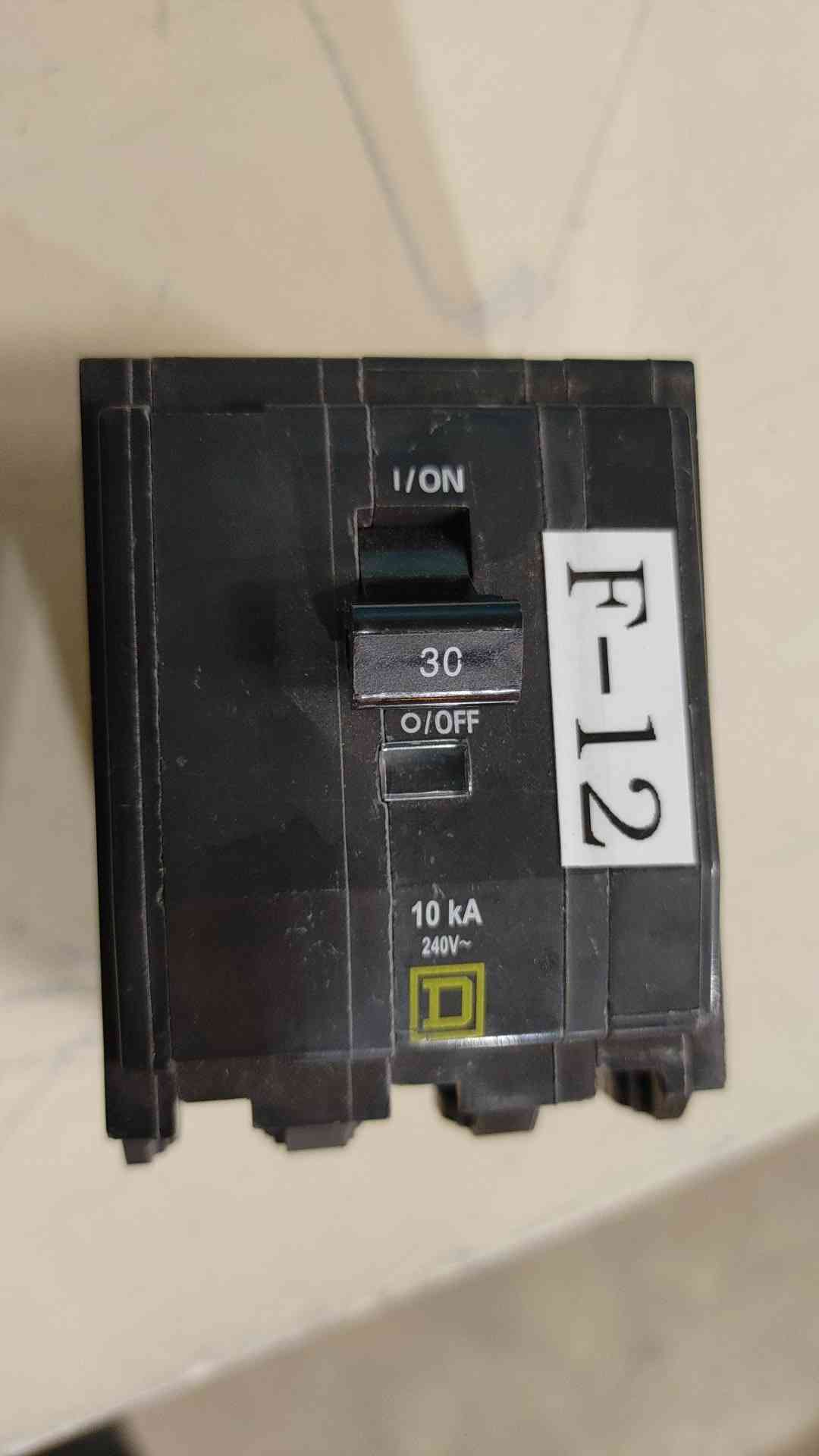 Square D QO330 30A 3 Pole 240V Circuit Breaker Type QO 30 Amp 3-Phase 10kA