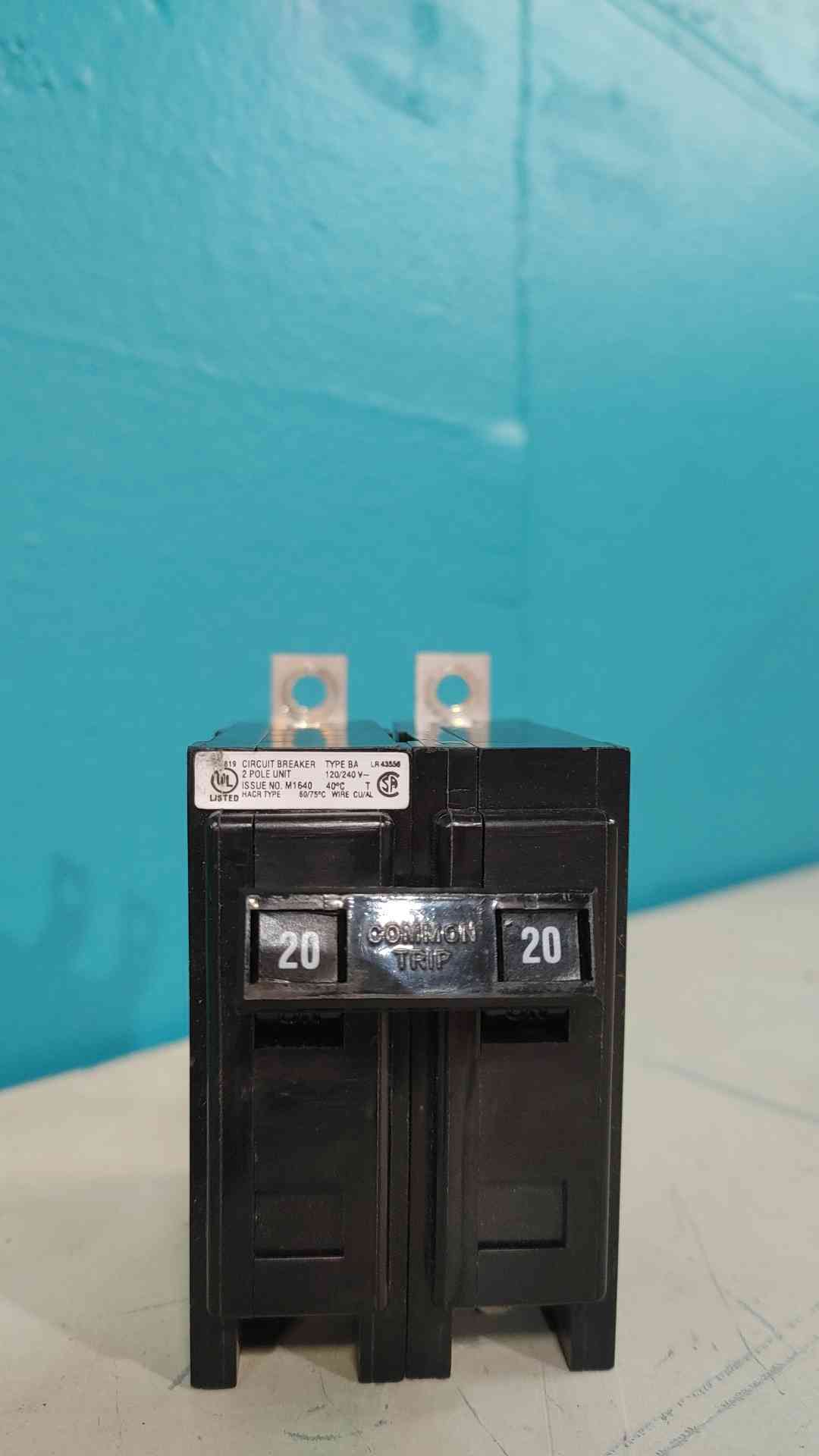 Westinghouse BA2020 20 Amp 2 Pole Bolt On Circuit Breaker BAB2020 20A 240V