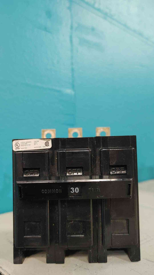 Eaton BAB3030H 30 Amp 3 Pole Bolt On Circuit Breaker Type BA Quicklag 30A 240V