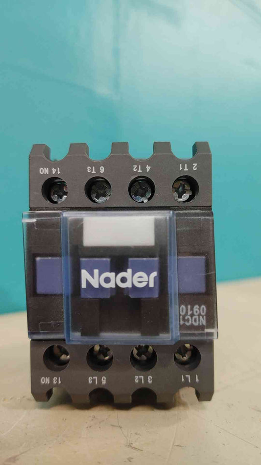 Nader NDC1-0910 Contactor 9A 3 Pole 1NO 24V AC Coil Magnetic Contactor NDC10910