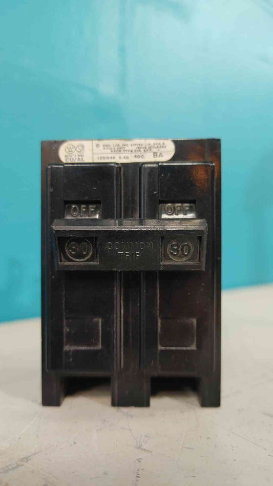 Westinghouse BAB2030 2 Pole 30 Amp 240V Bolt-On Circuit Breaker BA