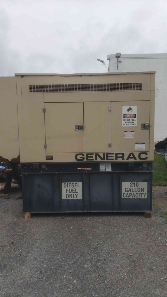 60kW Generac John Deere 120/240V 500/250A 1PH Diesel Generator 316.7 Hrs.