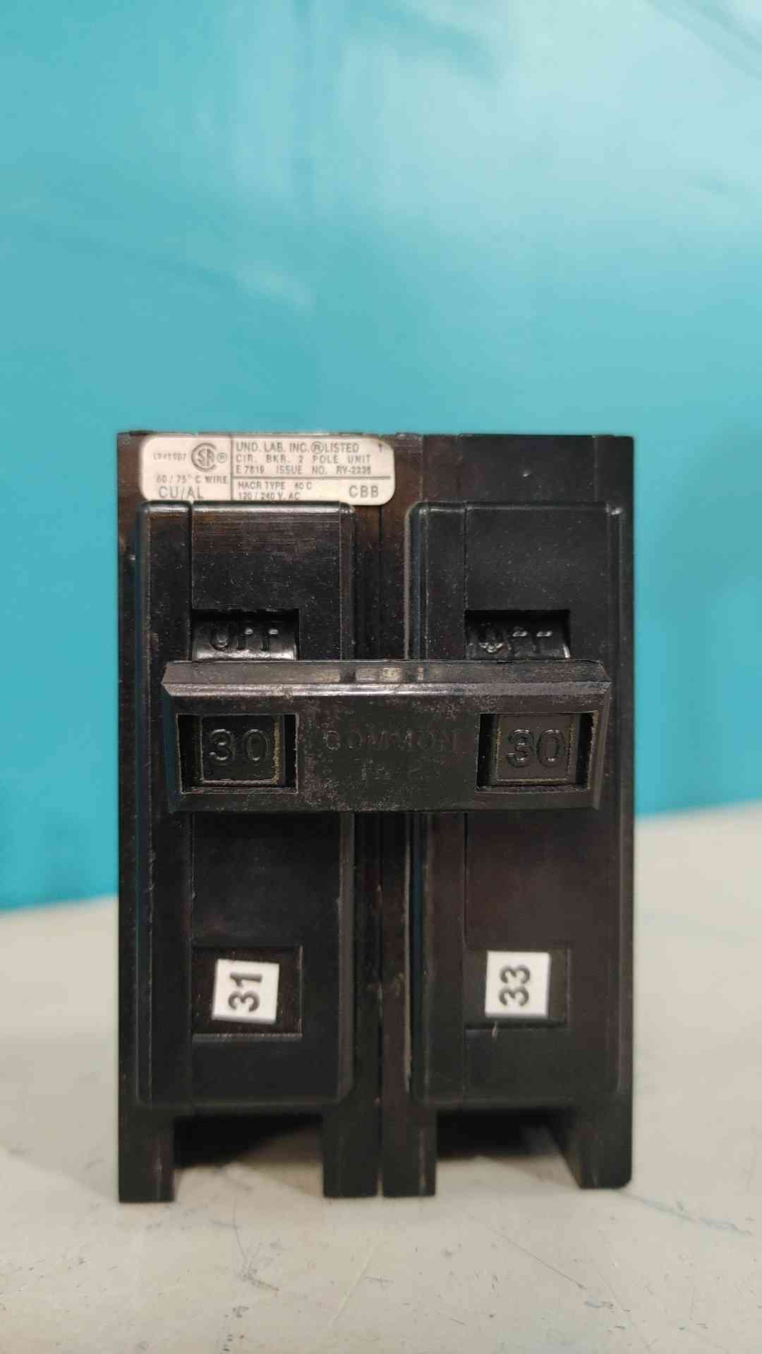 Challenger CBB2030 30 Amp 2 Pole Bolt On Circuit Breaker CBB 30A 120/240V