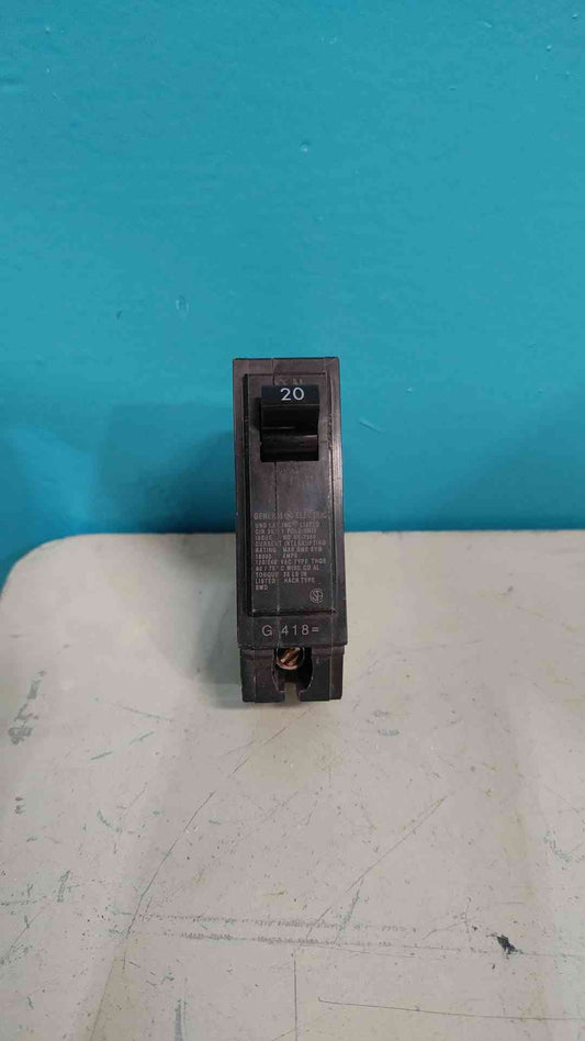 GE THQB1120 1 Pole 20 Amp 120/240V Bolt-On Circuit Breaker THQB