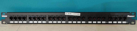 Panduit CP24BLY 24 Port 1U Network Modular Patch Panel Preloaded RJ45