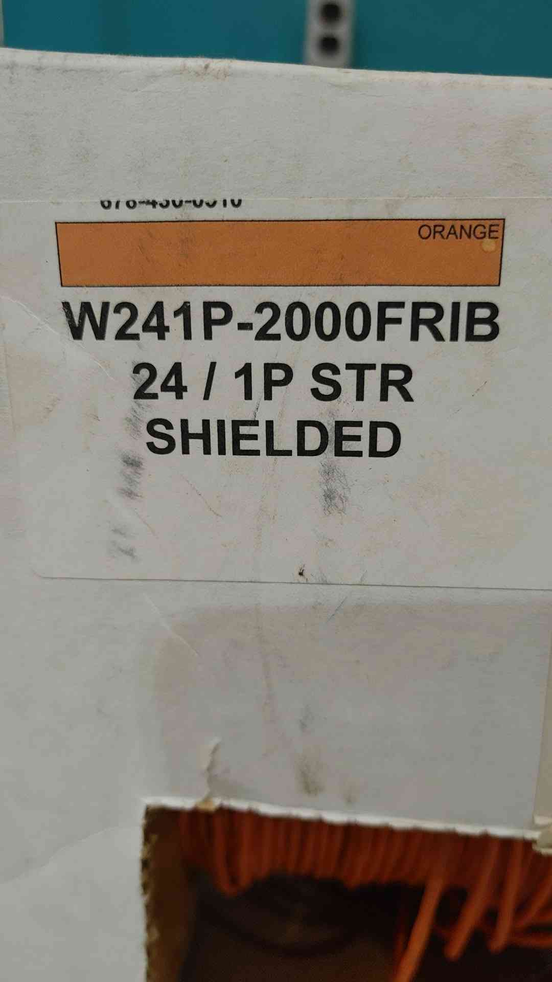Connect Air W241P-2000FRIB 24 AWG 1-Pair Shielded Plenum Wire Cable 1000ft Orange