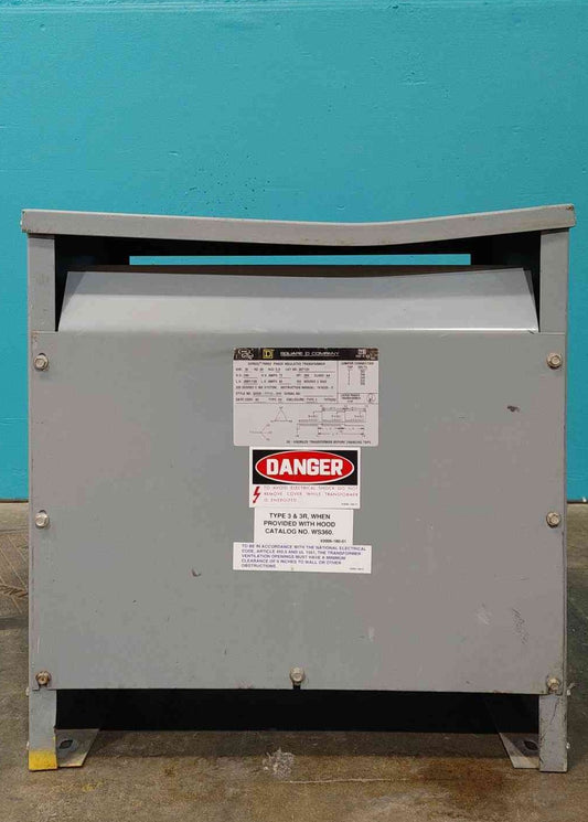 Square D Sorgel 30T12H 30 kVA Transformer 240V to 208Y/120V 3 Phase Dry Type