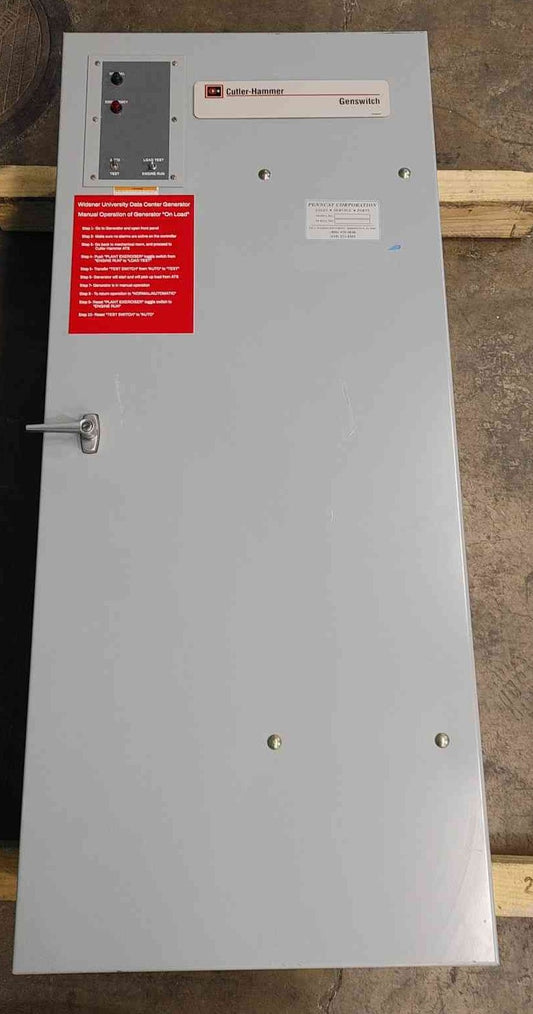 Cutler Hammer Automatic Transfer Switch 400A 480V 3Phase 3Pole ATVMLDA30400XSU