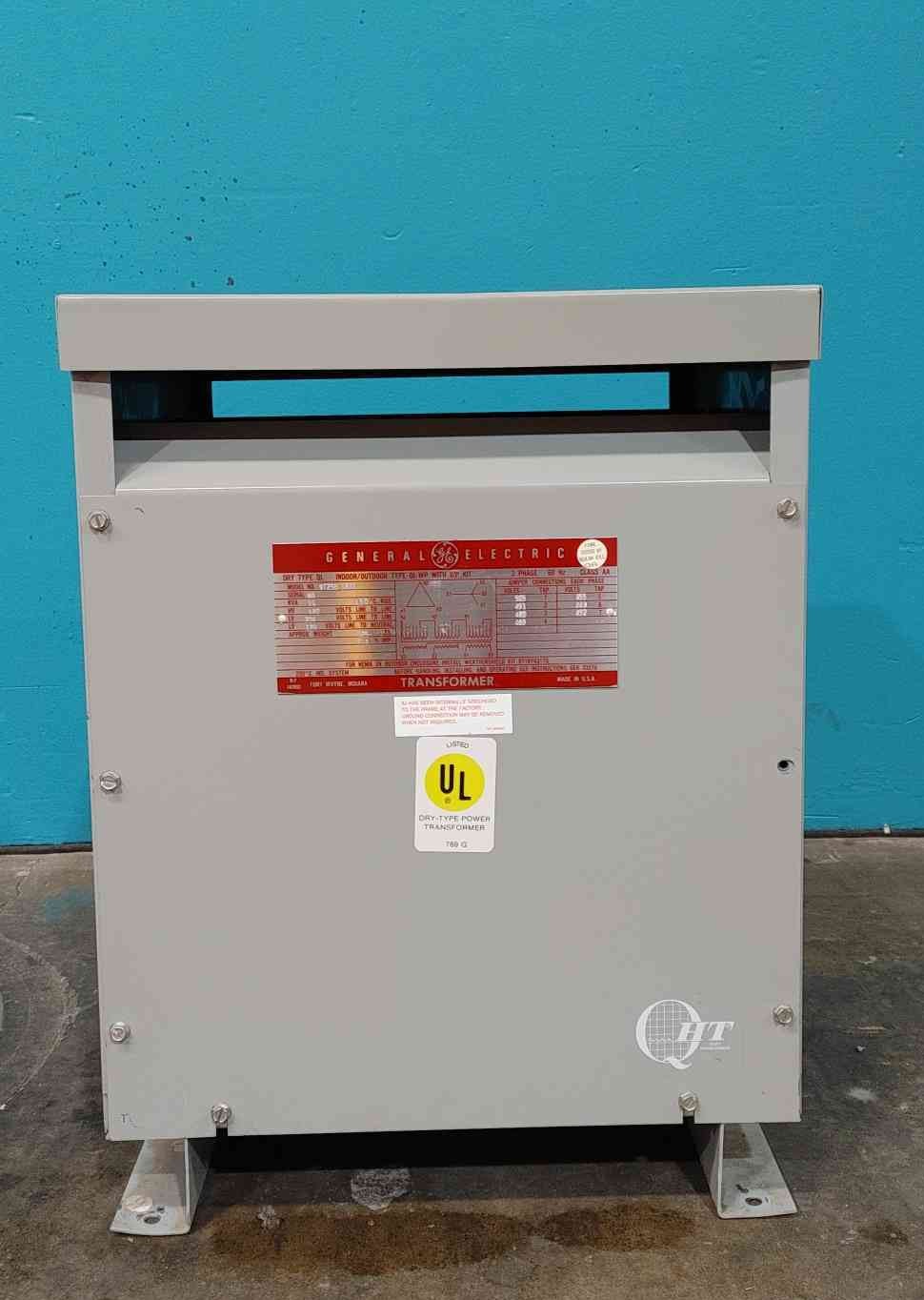 GE 15 KVA Transformer 9T23B3871 3 Phase 480V to 208Y/120V Dry Type QL-WP