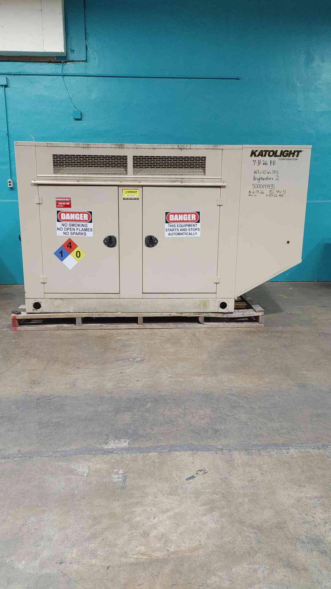 Katolight 30kW Natural Gas LP Generator CNL30GG6 GM 4.3L 120/240V 280 Hrs Sound