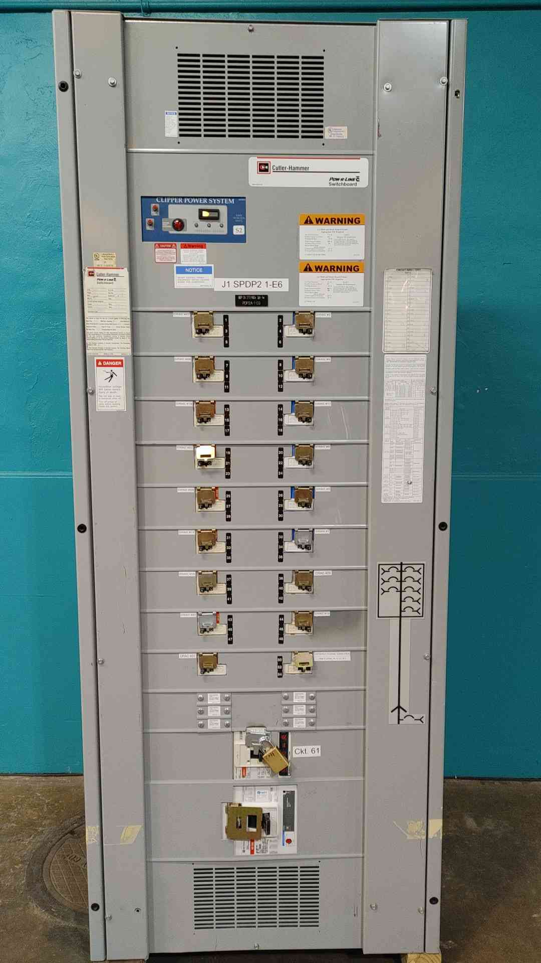 Cutler-Hammer Pow-R-Line C Switchboard 1200A 480V 3PH 3W Main Enclosure Loaded