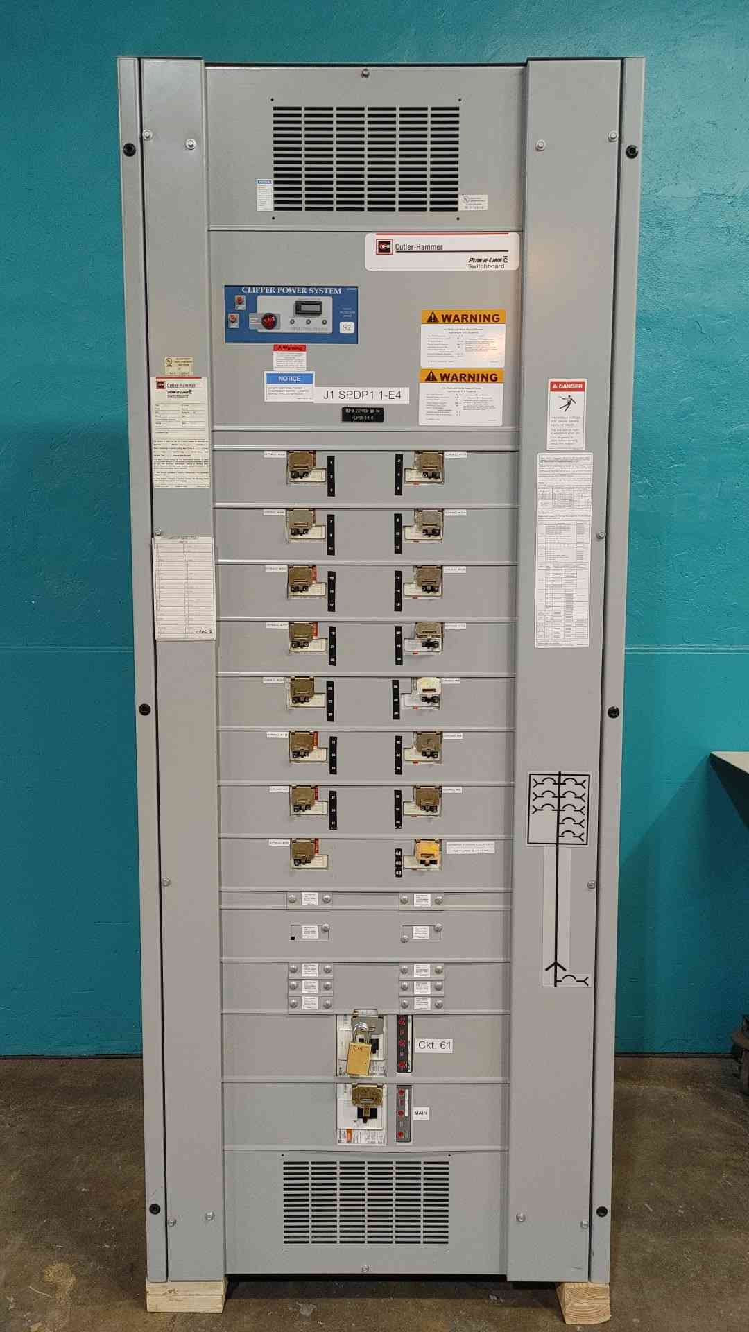 Cutler-Hammer Pow-R-Line C Switchboard 400A 480V 3PH 3W Main Enclosure Loaded