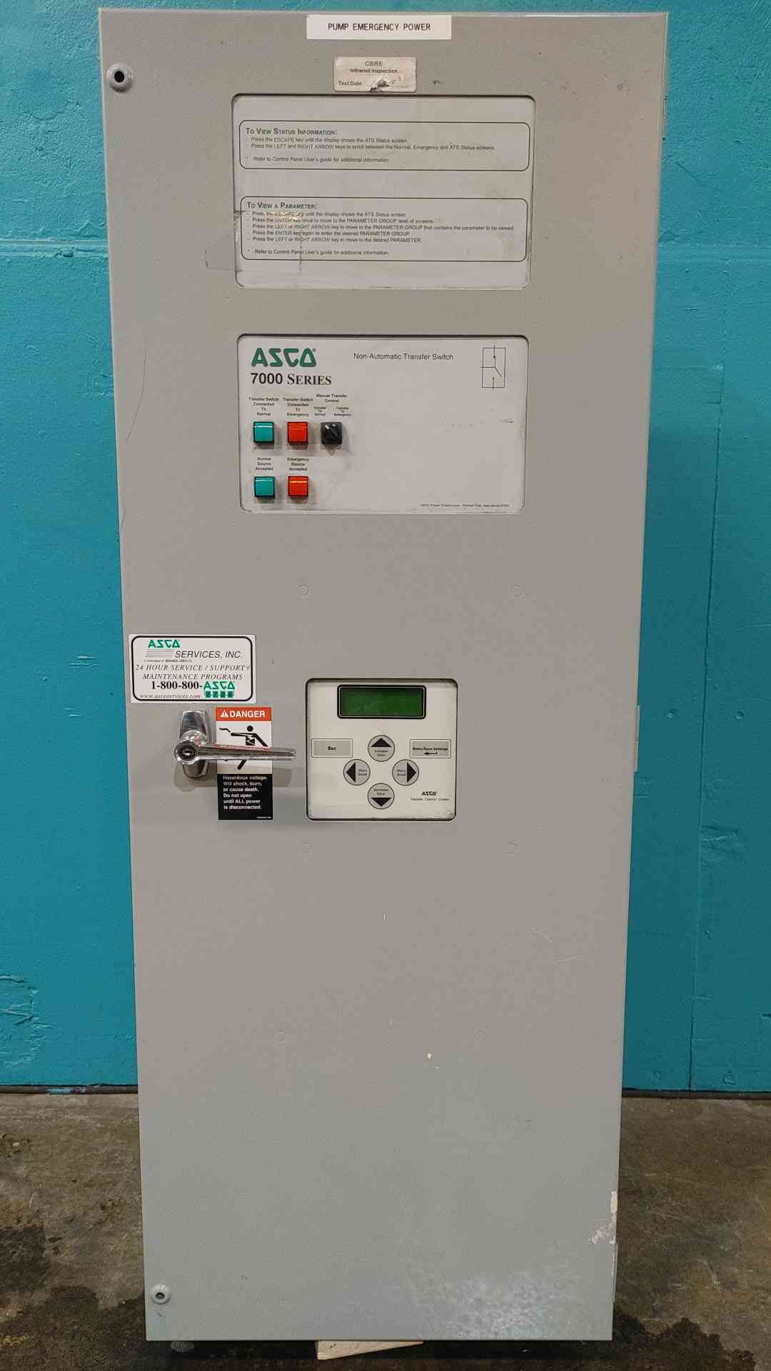 Asco 150A, 480Y/277V, 60Hz, 3PH 7000 Series Non-Automatic Transfer Switch (Sku 114699)