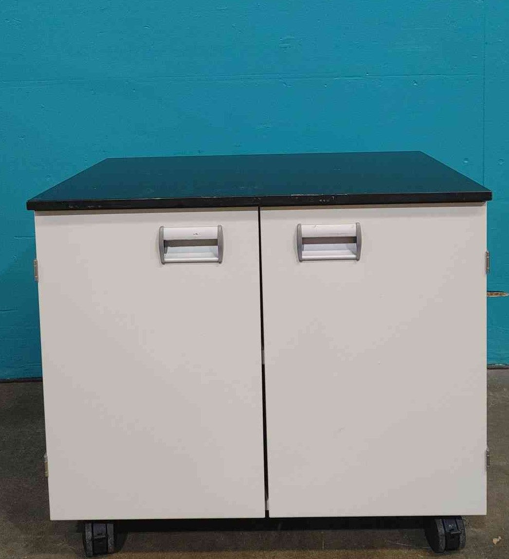 30" Rolling Lab Cabinet W/Shelf Double Door (Sku:115132)